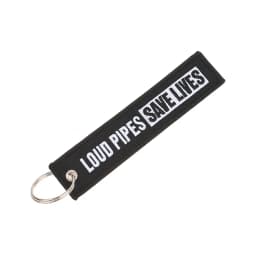 Motorcycle Keychain Car Embroidery Key Chain Gifts Tag Key Fobs Holder Loud Noise Loud Pipes Team Save Lives Keychain
