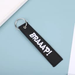 Motorcycle Keychain Car Embroidery Key Chain Gifts Tag Key Fobs Holder Loud Noise Loud Pipes Team Save Lives Keychain