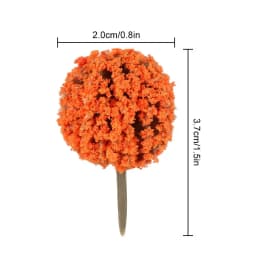 10pcs Plastic Artificial Miniature Flower Tree Scenery Railroad Decoration Building Landscape Model Accessories