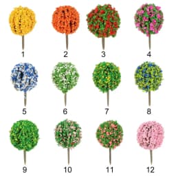 10pcs Plastic Artificial Miniature Flower Tree Scenery Railroad Decoration Building Landscape Model Accessories