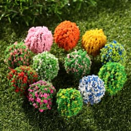 10pcs Plastic Artificial Miniature Flower Tree Scenery Railroad Decoration Building Landscape Model Accessories
