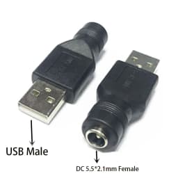 Usb Male to Female 5.5*2.1mm DC Power Adapter 12v DC Plug 3.5*1.35mm Female Converter For Charger Extension