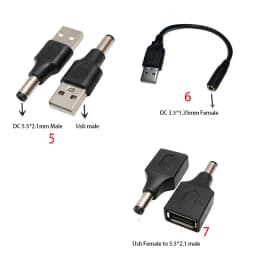 Usb Male to Female 5.5*2.1mm DC Power Adapter 12v DC Plug 3.5*1.35mm Female Converter For Charger Extension