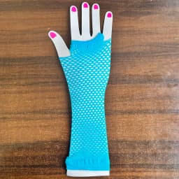 1 Pair Sexy Women Party Neon Fishnet Fingerless Long Gloves Sun Protection Sleeves Mesh Lace Thin Gloves Summer Arm Warmer