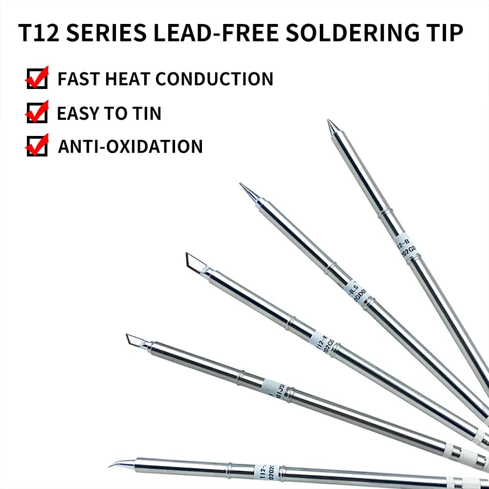 Lefavor T12 Series Soldering Tips for Soldering Welding Iron FX951 FX-952 Soldering Station High Quality