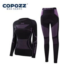 COPOZZ Men Women Ski Thermal Underwear Sets Sports Quick Dry Tracksuit Fitness Workout Exercise Tight Shirts Jackets Sport Suits