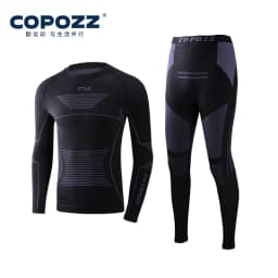COPOZZ Men Women Ski Thermal Underwear Sets Sports Quick Dry Tracksuit Fitness Workout Exercise Tight Shirts Jackets Sport Suits