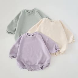 INS 0-24M Newborn Infant Baby Girl Boy Sweatshirt Romper Toddler Long Sleeve Basic Cotton Oversize Rompers Baby Clothes Jumpsuit