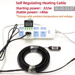 Heating Cable with EU Plug Power Cord Self Regulating Heating Cable for Water Pipe Freeze Protection Pets Heating Element MINCO