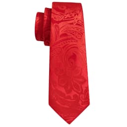 Fashion Men Tie Set Red Burgundy Solid Paisley Striped Plaid Floral Necktie Handkerchief Cufflinks Wedding silk Business