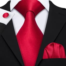 Fashion Men Tie Set Red Burgundy Solid Paisley Striped Plaid Floral Necktie Handkerchief Cufflinks Wedding silk Business