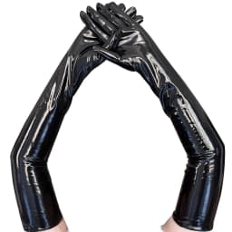 Sexy Imitation Leather Shiny Long Glove Punk Rock Gloves Hip Pop Jazz Disco Bright Mittens Clubwear Dance Cosplay Costumes