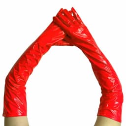 Sexy Imitation Leather Shiny Long Glove Punk Rock Gloves Hip Pop Jazz Disco Bright Mittens Clubwear Dance Cosplay Costumes