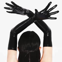 Sexy Imitation Leather Shiny Long Glove Punk Rock Gloves Hip Pop Jazz Disco Bright Mittens Clubwear Dance Cosplay Costumes