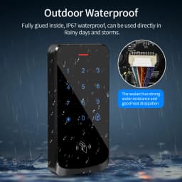 IP68 Waterproof Touch Backlight Access Control Keyboard RFID 125KHz EM Outdoor Access Keypad Door Lock Opener Wiegand Reader