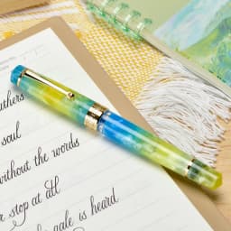 Asvine P20 Piston Filling Fountain Pen Acrylic Beautiful Patterns EF/F/M/ Stub Nib with Golden Clip Smooth Writing Gift Pen