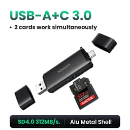UGREEN Card Reader SD4.0 312MB/s USB-C to SD MicroSD TF Memory Card Adapter for Laptop Phone Macbook Windows MacOS Cardreader