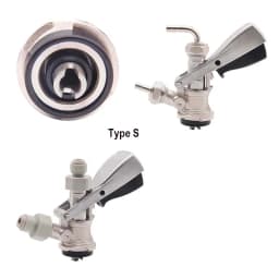 Draft Beer Homebrew Keg Coupler Beer Dispenser Type S/D/A/G Brass Body Stainless Probe Hose Barb & Push In Fitting
