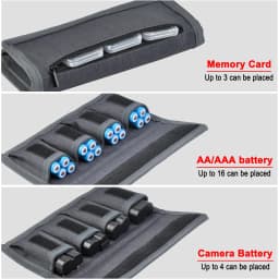 Battery Holder Case, Camera Battery Storage Bag for Canon LP-E6 Nikon EN-EL15 Sony NP-FW50 NP-F550 AA AAA Battery