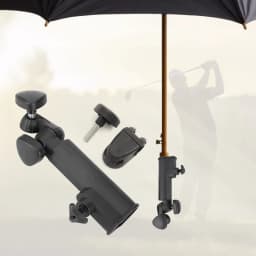 Golf Push Trolley Umbrella Holder Plastic Stand Pull Bike Cart Black Universal