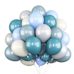 5/10/12/18inch Dusty Blue Balloons Retro Matte Haze Gray Baby Blue Balloons for Birthday Wedding Party Baptism Baby Shower Decor