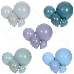 5/10/12/18inch Dusty Blue Balloons Retro Matte Haze Gray Baby Blue Balloons for Birthday Wedding Party Baptism Baby Shower Decor