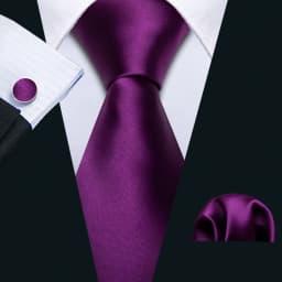 Male Gift Men Tie Set Purple Violet Solid Paisley Striped Wedding Business Tie for Man Necktie Handky Cufflinks Barry.Wang