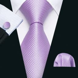 Male Gift Men Tie Set Purple Violet Solid Paisley Striped Wedding Business Tie for Man Necktie Handky Cufflinks Barry.Wang