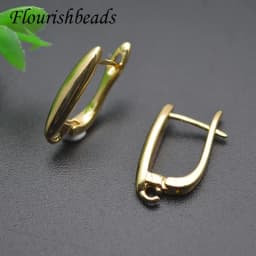 Smooth Gold Plated Ear Wire Fixture Shvenzy Basic Earring Hooks for Handmade DIY Jewelry Making Accessories 30pcs/lot