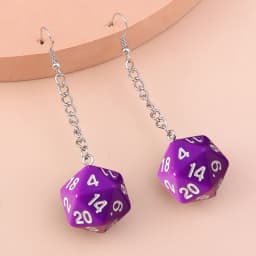 Fashion Different Number Acrylic Dice Earrings Personality Game Props Multifacted Digital Dice Long Dangle Earring Ear Hooks
