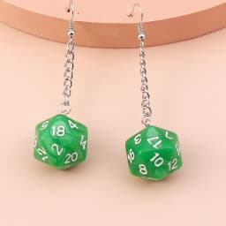 Fashion Different Number Acrylic Dice Earrings Personality Game Props Multifacted Digital Dice Long Dangle Earring Ear Hooks
