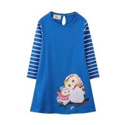 Jumping Meters 2-8T Hot Selling Children's School Dresses With Pockets Pen Embroidery Long Sleeve Autumn Kids Preppy Style Dress
