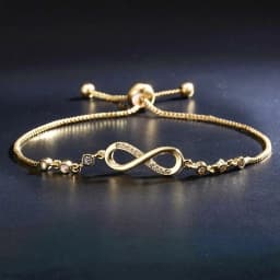 Wu 2022 New Fashion Popular Adjustable Bracelet Micro-inset Zircon Figure 8 Infinite Cycle Crystal Bracelet Female Hand Jewelry