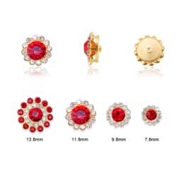 Flower Claw Cup Glass Rhinestones Button Strass Base Glitter Crystals Beads Sew On Rhinestone for Clothes DIY Sewing Accessories