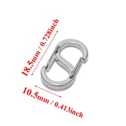 5Pcs 18k Gold Stainless Steel Chic Letter S Buckle Spring Lobster Clasps Necklace Hooks Bracelets Connector DIY Jewelry Making
