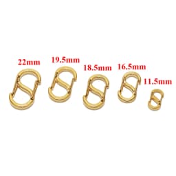 5Pcs 18k Gold Stainless Steel Chic Letter S Buckle Spring Lobster Clasps Necklace Hooks Bracelets Connector DIY Jewelry Making