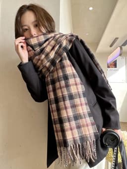 New Imitation Cashmere Women Scarf Winter Preppy Style Vintage Plaid Scarve Pashmina Mujer Foulard Blanket Wrap Shawl Pareo