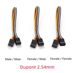 2PCS Double Row Dupont Line 2x2/3/4/5/6/7/8/9/10 Pin Male Female 2.54MM Dupont Jumper Cable Wire For PCB