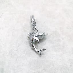 Maritime Shark Dangle Charm Lucky Pendant Women Men 2023 Summer 925 Sterling Silver Fine Jewelry