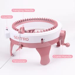 Sentro Knitting Machine Original Parts/Accessories Replacement Crank/Handle, Tensioner, Red and White Hanging Needle, Counter