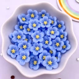 50Pcs 14mm Resin 3D Colorful Morning Glory Flower Gems Flatback Figurines Scrapbook Wedding Applique Home Decor Crafts OL708