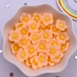 50Pcs 14mm Resin 3D Colorful Morning Glory Flower Gems Flatback Figurines Scrapbook Wedding Applique Home Decor Crafts OL708