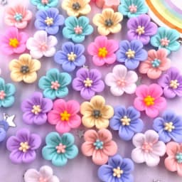50Pcs 14mm Resin 3D Colorful Morning Glory Flower Gems Flatback Figurines Scrapbook Wedding Applique Home Decor Crafts OL708