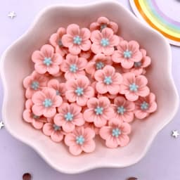 50Pcs 14mm Resin 3D Colorful Morning Glory Flower Gems Flatback Figurines Scrapbook Wedding Applique Home Decor Crafts OL708