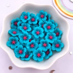 50Pcs 14mm Resin 3D Colorful Morning Glory Flower Gems Flatback Figurines Scrapbook Wedding Applique Home Decor Crafts OL708