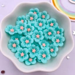 50Pcs 14mm Resin 3D Colorful Morning Glory Flower Gems Flatback Figurines Scrapbook Wedding Applique Home Decor Crafts OL708
