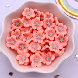 50Pcs 14mm Resin 3D Colorful Morning Glory Flower Gems Flatback Figurines Scrapbook Wedding Applique Home Decor Crafts OL708