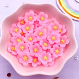 50Pcs 14mm Resin 3D Colorful Morning Glory Flower Gems Flatback Figurines Scrapbook Wedding Applique Home Decor Crafts OL708