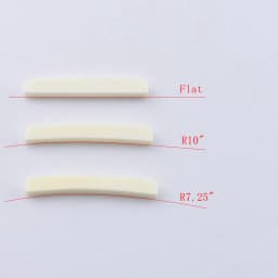 1 Piece Real Slotted Bone Nut For Electric Guitar ( Bottom Flat / R7.25 / R10 42MM/43MM*3.4MM*6MM )