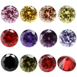 100pcs 3.25mm-12mm Round Loose Cubic Zirconia Stone 5A CZ Stones Synthetic Gems Zircon For Jewelry Making